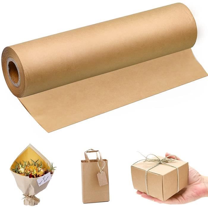 Papier soie, film papier bulles, papier kraft pour emballage colis