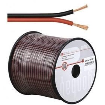 Câble Haut-parleurs 100m Transparent - 2x0.5mm² CCA, Jumelé, Pour Home Cinéma Et Hi-fi - 2