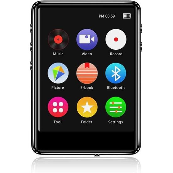 Lecteur MP3 Android 13, 160 Go, écran Tactile 4,02" - Bluetooth, Wi-Fi, HiFi - Compatible Spotify, Deezer, Etc.