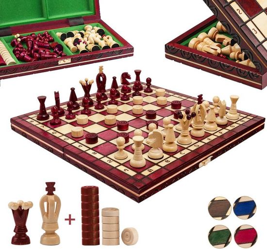 PYXOR Dice Battle - Echiquier En Bois Premium Avec Dés De Jeux