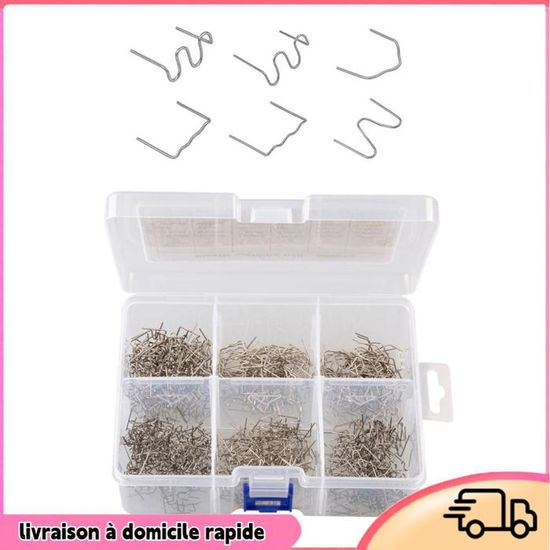 Baguette De Soudure 1000 Agrafes De Soudure Plastique 0.6mm/0.8mm - Réparation Pare-chocs Voiture Et Plastiques - Acier Tungstène Kit Réparation Plastique Voiture