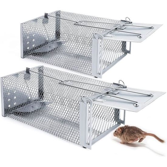 Zhan-Piège à souris vivant 2 pièces, piège à souris humain réutilisable