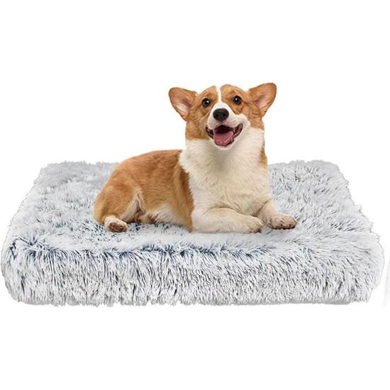 Lit Niche Pour Chien 2 En 1 - Grand Format, Lavable, Antidérapant - Gris Clair L (60x43x40 Cm) - Parfait Pour Chien Anxieux !