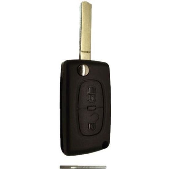 Coque Cle C3 HU83 CE0536 - 2 BOUTONS - Coque Clé Peugeot 107 207 307 308 407 CE0536 Hu83 Lame Avec Raynure Emplacement Pile Dans La Coque Ecran Peugeot 307 - Foto 7