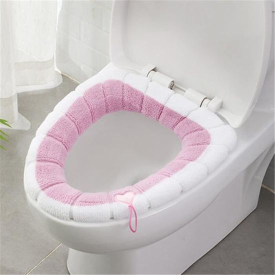 Abattant Wc,Confortable doux salle de bain siège de toilette Closestool lavable plus chaud tapis housse coussin décor à la - Type 1