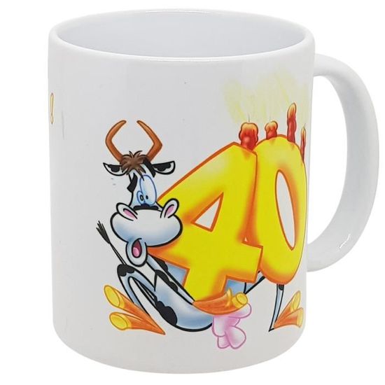 Mug Cadeau Anniversaire Humoristique La Vache T As La Quarantaine Cdiscount Maison