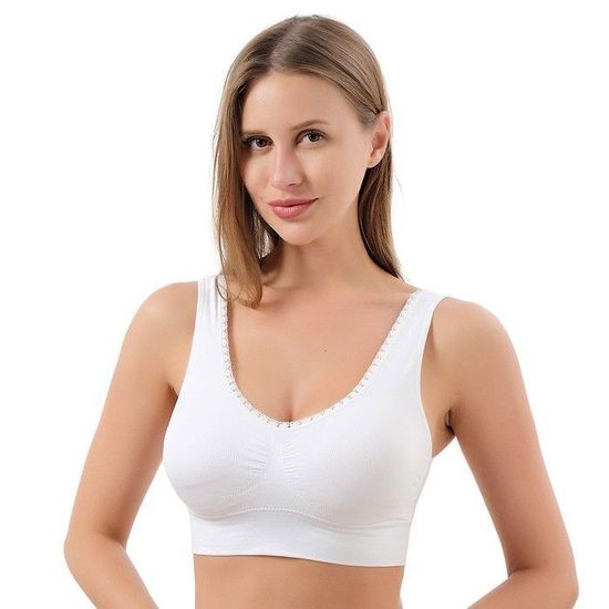 Soutien-gorge Femme Sans Armatures Confortable - Anti-affaissement, Respirant Et Sans Bourrelets - Pour Tous Les Jours Et Le Sport