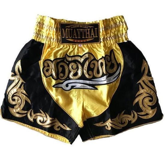 Short Boxe Zilimontt Short De Boxe Muay Thai Unisexe Pour Adultes, Tissu Respirant Boxe Thai