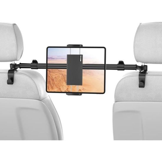 Support Tablette Voiture Rotation 360° Réglable - Fixation Appuie-Tête Pour Siège Arrière, Idéal Enfants Et Voyages Longs