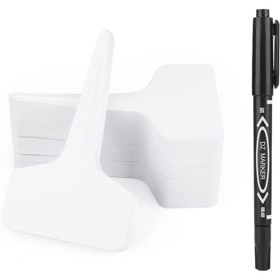 200 étiquettes De Jardinage Blanches 5x1cm - Plastique Durable, Imperméables, Réutilisables - 10