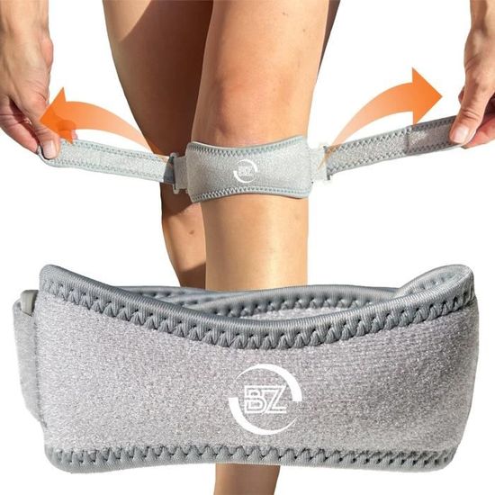 Genouillères En Bambou,2PCS Genouillère De Sport Pour Homme Femme,Genouillère Arthrose Genou,Genouillère Élastique Respirant,Genouillère De Compression Pour Course à Pied Et Entraînement (Gris, M