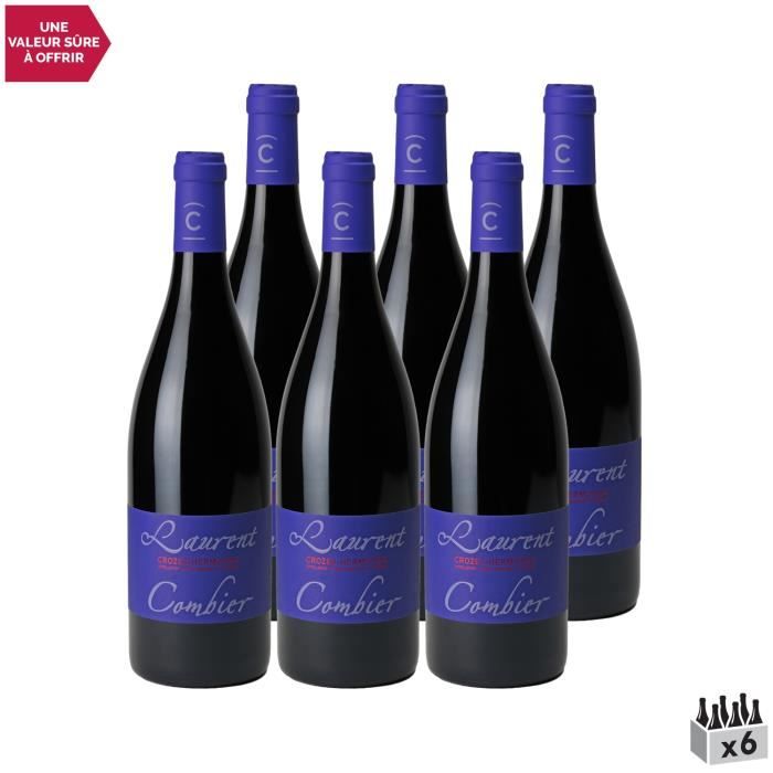 Crozes-Hermitage Cuvée L Rouge 2020 - Lot de 6x75cl - Domaine Combier - Vin AOC Rouge de la Vallée du Rhône - Cépage Syrah