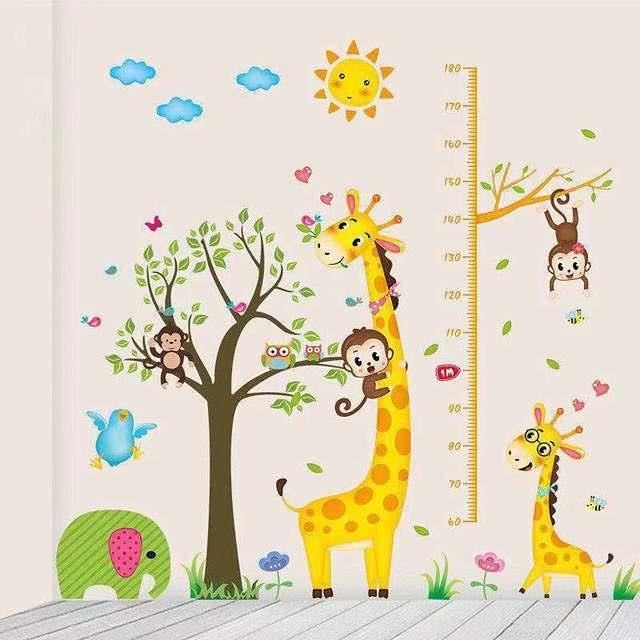 Dinosaure Stickers muraux Zoo zèbre girafe éléphant Stickers muraux