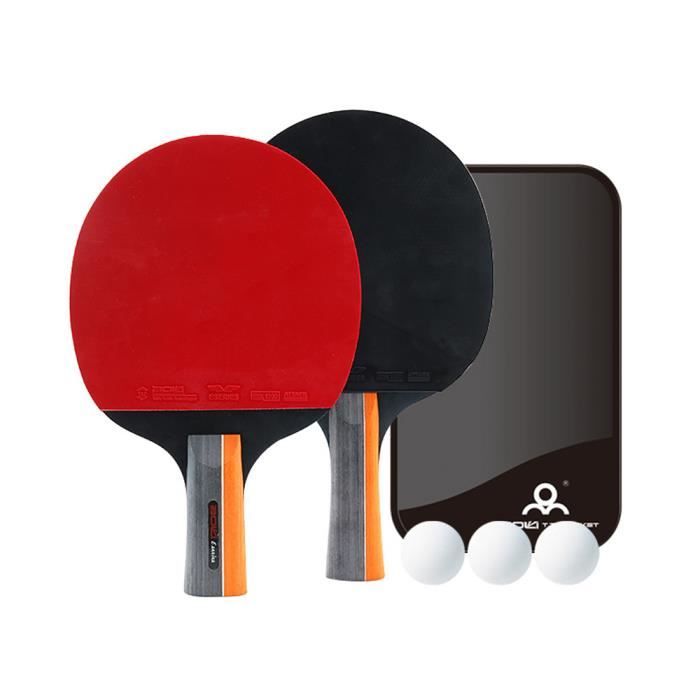 Raquette de Ping Pong Set,2 Table +3 Balle +1 Sac,Raquette de Tennis de Table pour Débutants et Joueurs Avancés Raquette de Tennis
