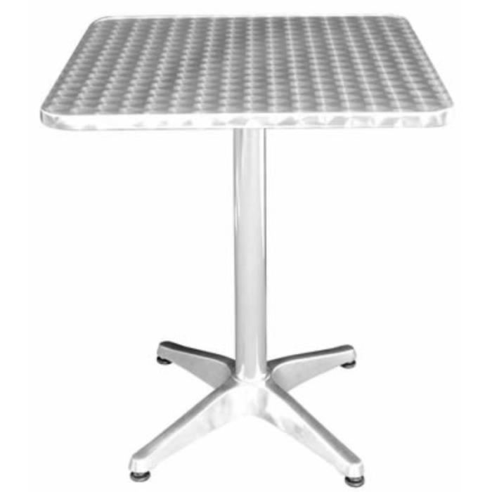 acier inoxydable Harine table de bistrot carré