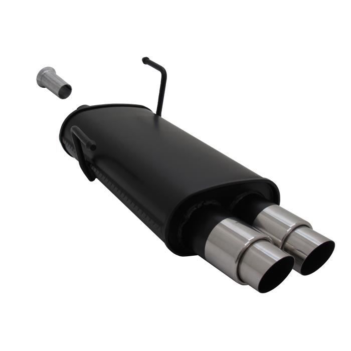 A2062EGP3 Pot silencieux echappement acier pour Peugeot 206 et 206 CC de 2006 a 2012