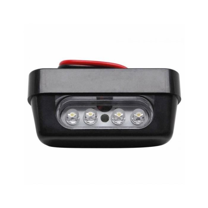 Éclairage de plaque d'immatriculation noir à LED 12V Replay pour moto