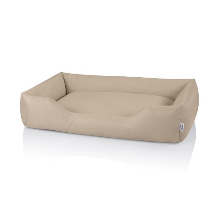 BedDog® ZARA lit pour chien, Panier corbeille, coussin de chien [XXL env. 120x85cm, NAMIB-SAND (beige)]
