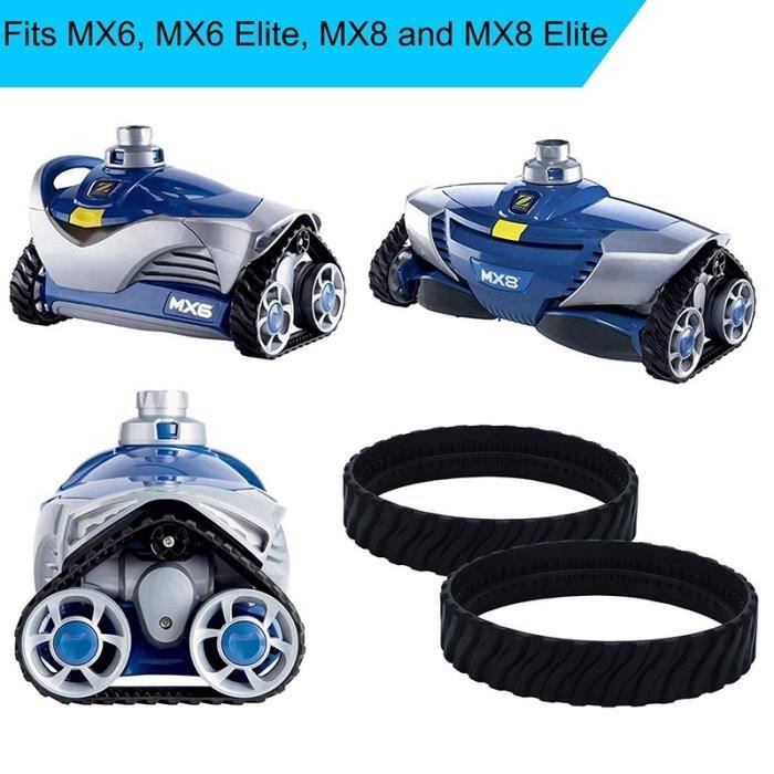 2 chenilles adaptables pour Zodiac MX6 MX8 MX9, pneus de Robot Nettoyeur Piscine Baracuda R0526100