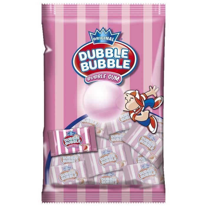 Sachet Dubble Bubble Fraise 85g de bonbons