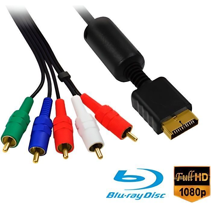 Câble component / PS3 YUV 1,5 m, Composant pour TV, moniteur, Beamer
