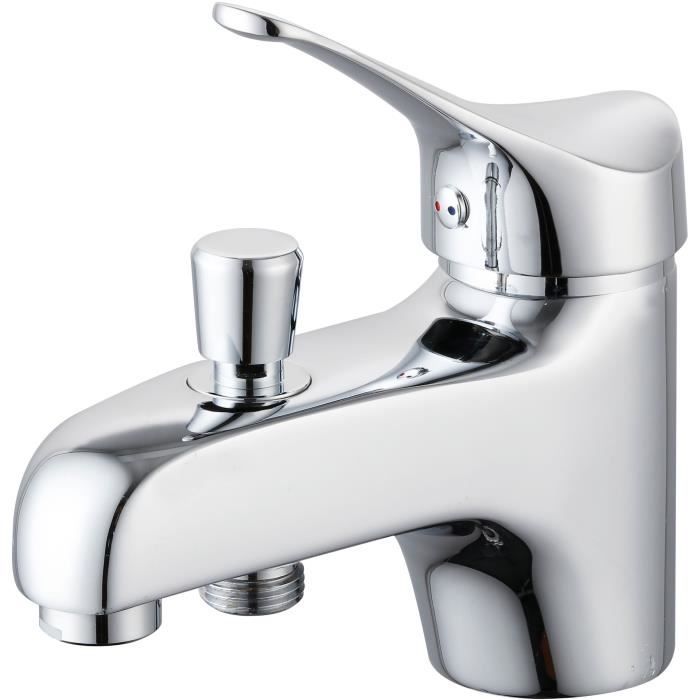 ESSEBAGNO TARGET Mitigeur BAINS/DOUCHE MONOTROU CHROME Mitigeur bain-douche monotrou hauteur 151mmBase diamètre 48,5mm