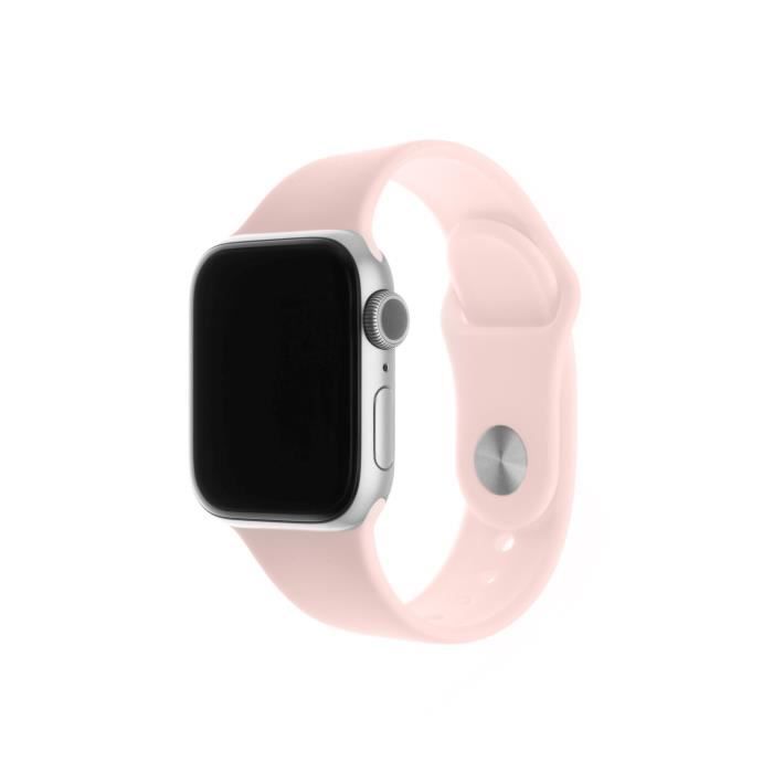 Jeu de bracelets en silicone FIXED Bracelet en silicone compatible avec Apple Watch 38-40 mm, rose