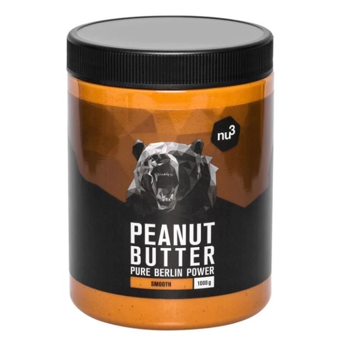 NU3 - Beurre De Cacahuète Onctueux - 1 Kg - Sans Sucre