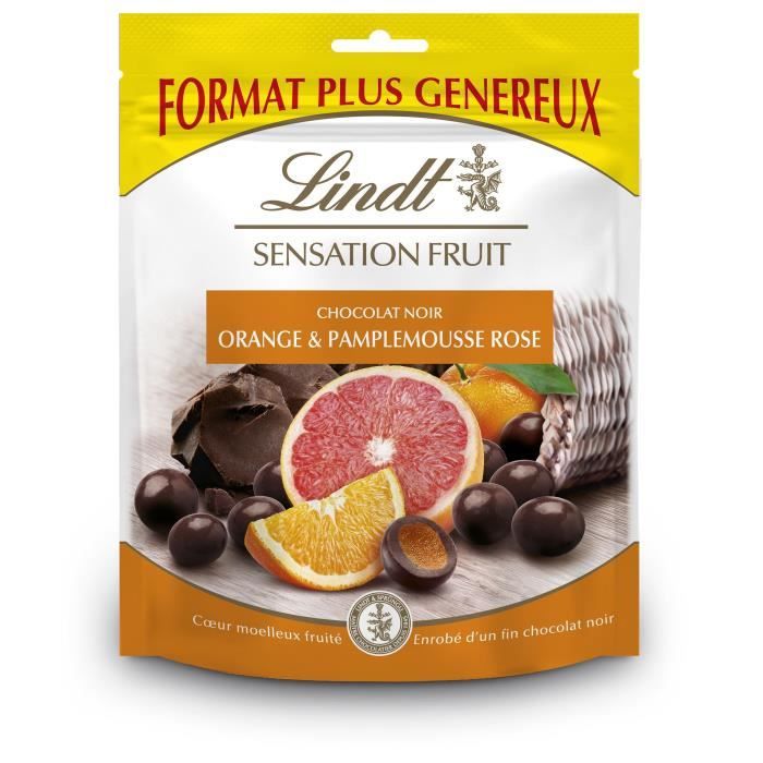 LINDT Sensation Fruit Orange et Pamplemousse Rose