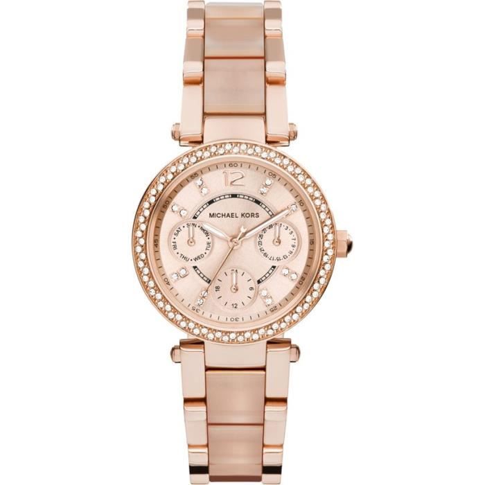 MICHAEL KORS Montre Parker MK6110 - Acier - Femme - Or Rose