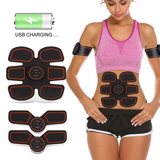 Electrostimulateur Musculaire EMS Ceinture abdominale bras et jambes ABS électro-stimulation Muscle Trainer