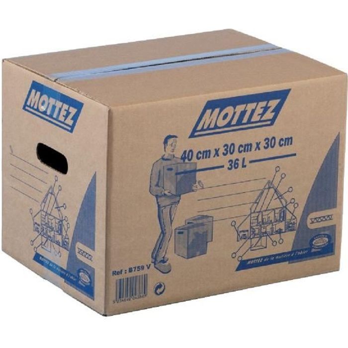 Carton de déménagement Mottez Carton 36litres char