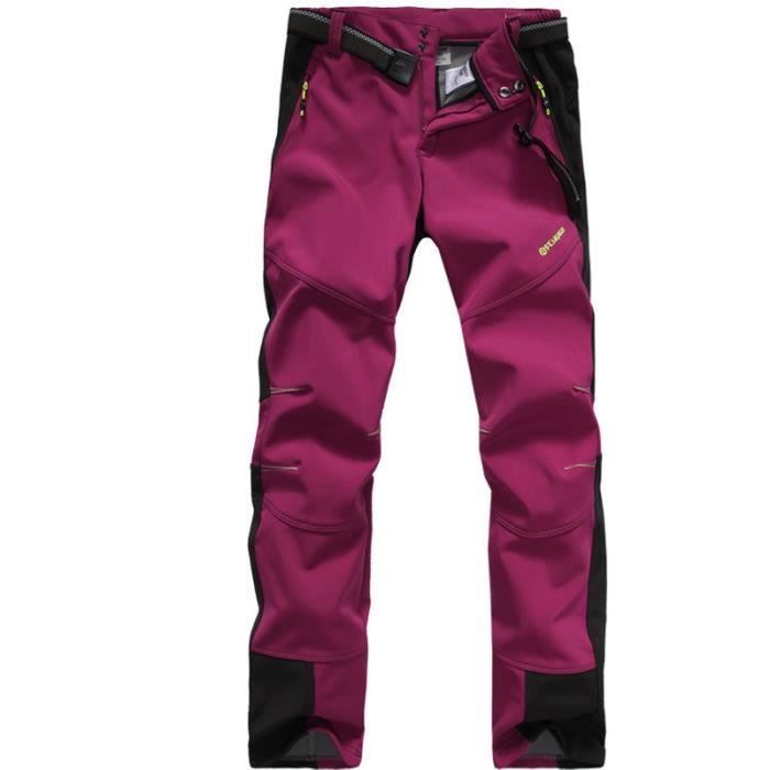 Pantalon Softshell Hommes Femmes Polaire Chaud Pour Trekking Montagne Randonnée Coupe-vent Imperméable Pour Couples Hiver Automne