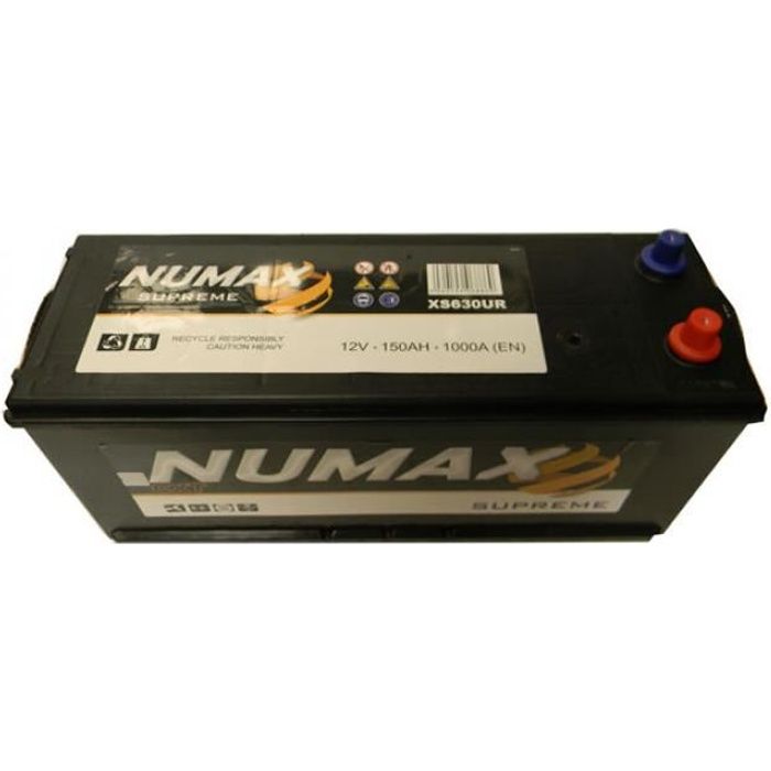 Batterie de démarrage Poids Lourds et Agricoles Numax Supreme TRUCKS D14G XS630UR 12V 150Ah / 1000A