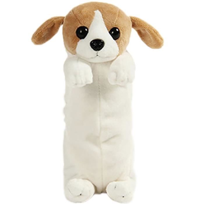 1PCS Animal Sac de Chien Trousse Kawaii Peluche Sac à Crayons Crayon Sac à Maquillage Cosmétique Porte-Monnaie