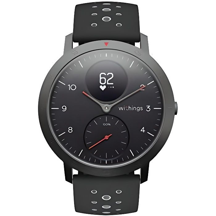 Withings Steel HR Sport Montre Connectée Hybride Multisport, GPS Connecté, Fréquence Cardiaque, Niveau de Forme Physique via VO2