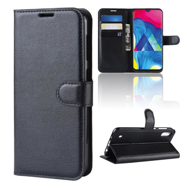 Housse étui Coque Pour Samsung Galaxy M10/A10 Noir Portefeuille PU Cuir Flip Case Cover