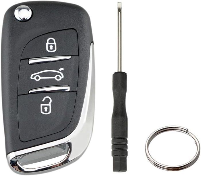 Guscio Chiave Telecomando Auto Per Peugeot 107 207 307 308 407 408 807 3008 5008 Expert Partner E Citroen C2 C3 C4 C5 C6 C8 Berlingo Jumpy (CE0523 Con - Foto 8
