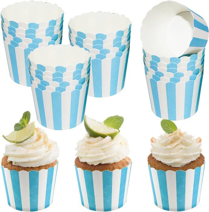 WEFHEF 100 Pcs Caissette Muffins Papier, Moule Cupcake Papier Résistant à L' Huile, Caissettes De Pâtisserie Anti-adhésif, Petite Caissette Cupcake Cuisson, Pour Mariage Anniversaire Fête, Or