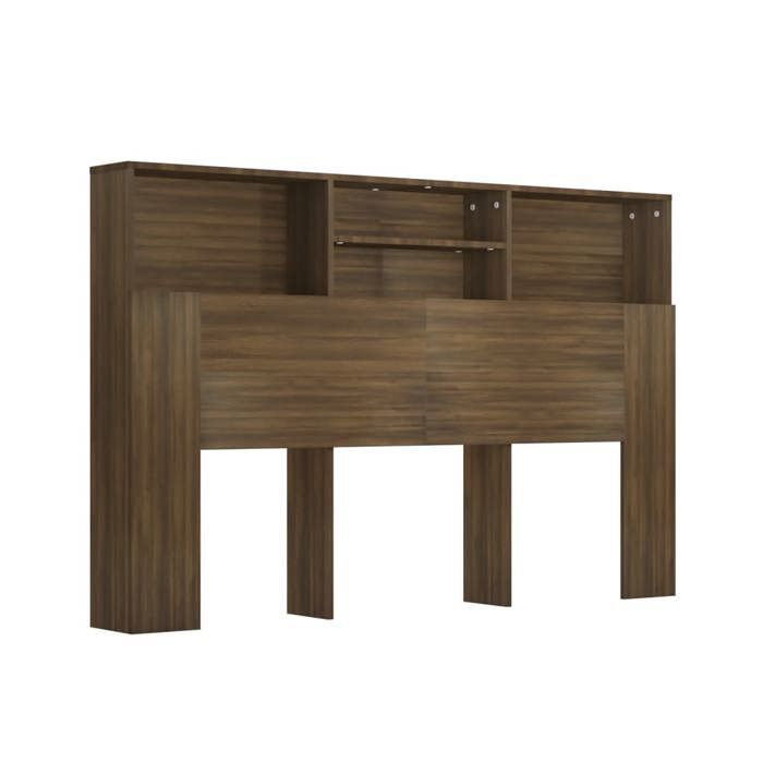 vidaXL Armoire de tête de lit Chêne marron 180x18,5x104,5 cm pas cher
