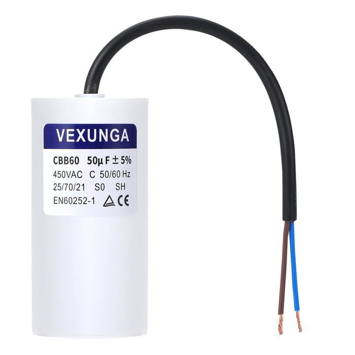 Condensateur CBB60 40uF 450V 2 fils 100mm moteur électrique démarrage compresseur pompe à eau