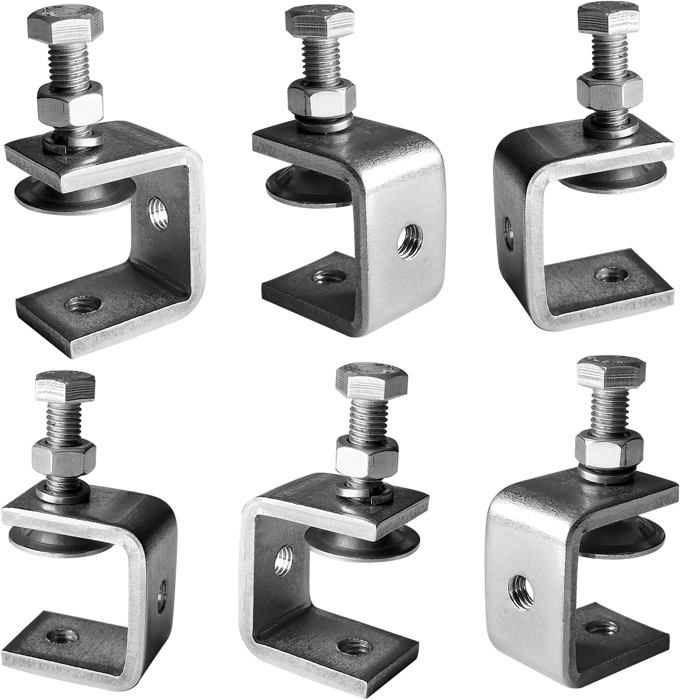 Lot De 3 Serre-Joints En C 65mm Robustes En Acier Inoxydable 304 - Parfaits Pour Bricolage Bois, Travaux Et Réparation Auto
