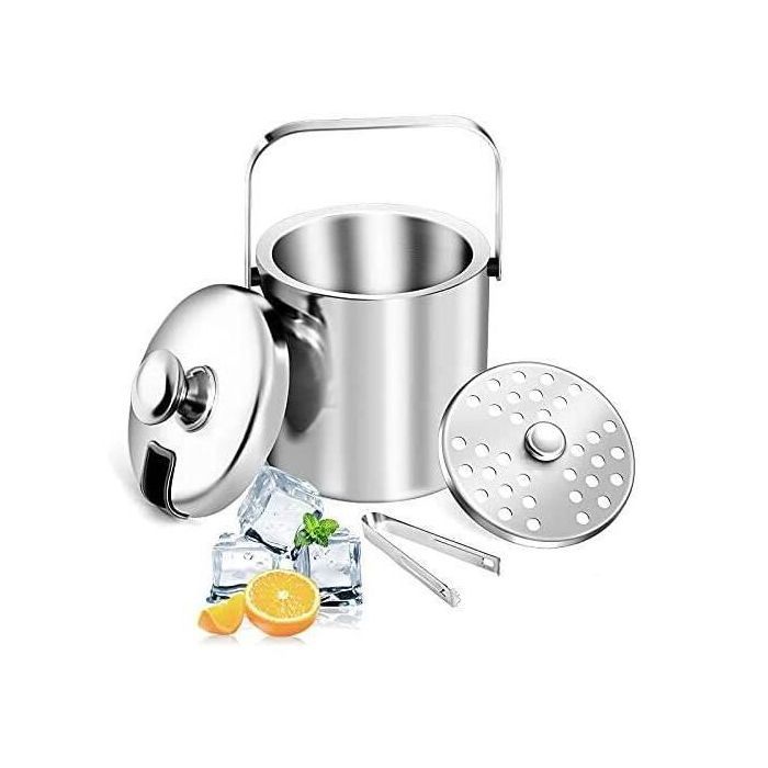 Seau à Glace, 3L Seau à Champagne, Seau à Glace Isotherme avec Pinces à