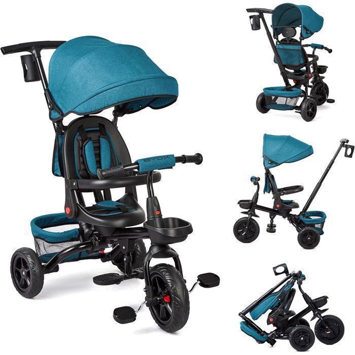 NEUFU Tricycle Évolutif 4 en 1 Tricycle Vélo Avec Roues Silencieuses Rose - Sport
