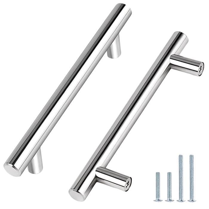 Poignée de Meuble - NIKCORP - 20 pièces - Argent Poli - 9 2 cm - Modèle Moderne