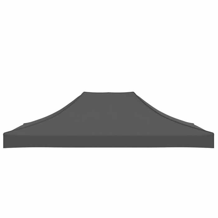 Toit de tente de réception - WIENS - 4x3 m - Anthracite - 270 g/m² - Tissu oxford 600D - Revêtement PVC