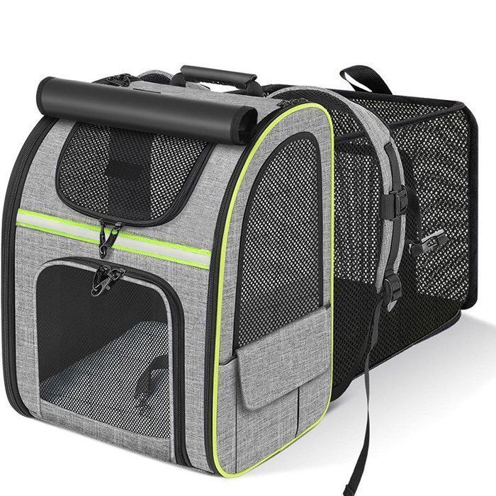 Meilleurs prix pour Sac Transport 102% Extensible pour Chien avec Peluche Amovible Sac à Dos Pliable pour Chat pour Train/Voiture/Voyage