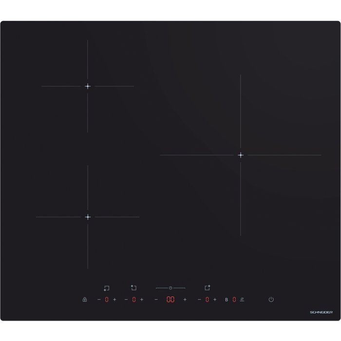 Plaque à induction - SCHNEIDER - 3 foyers - 52 x 59 x 55 cm - SCTI630N1S