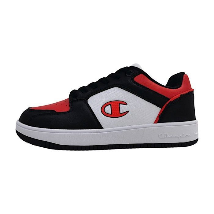 Garçons Champion chaussure à lacets sportive RD18 2.0 Low Textile Lacets Plat - black/red/white