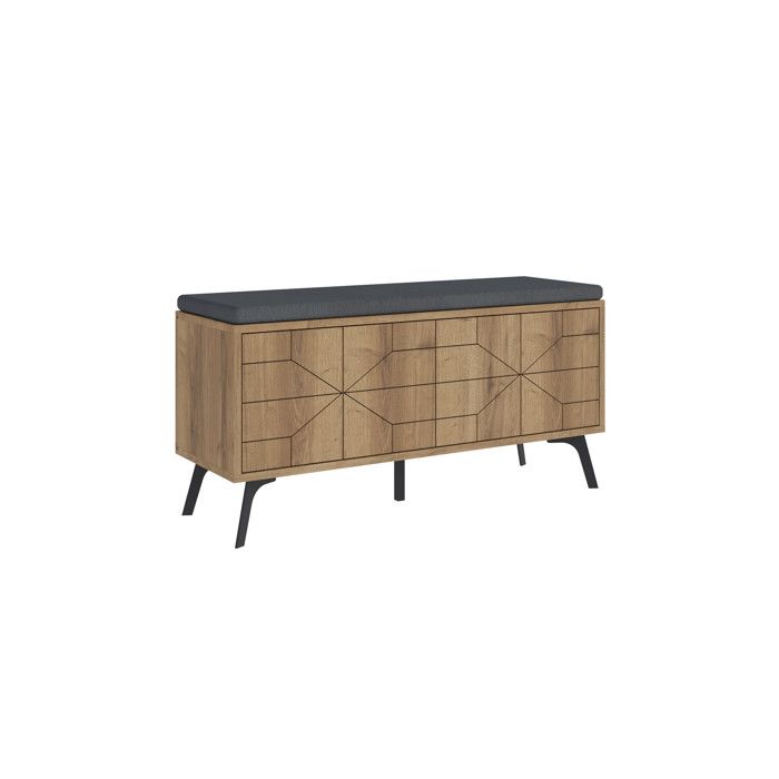 Meuble à chaussures en bois Dune - 107 x 35 x 55 cm - Marron
